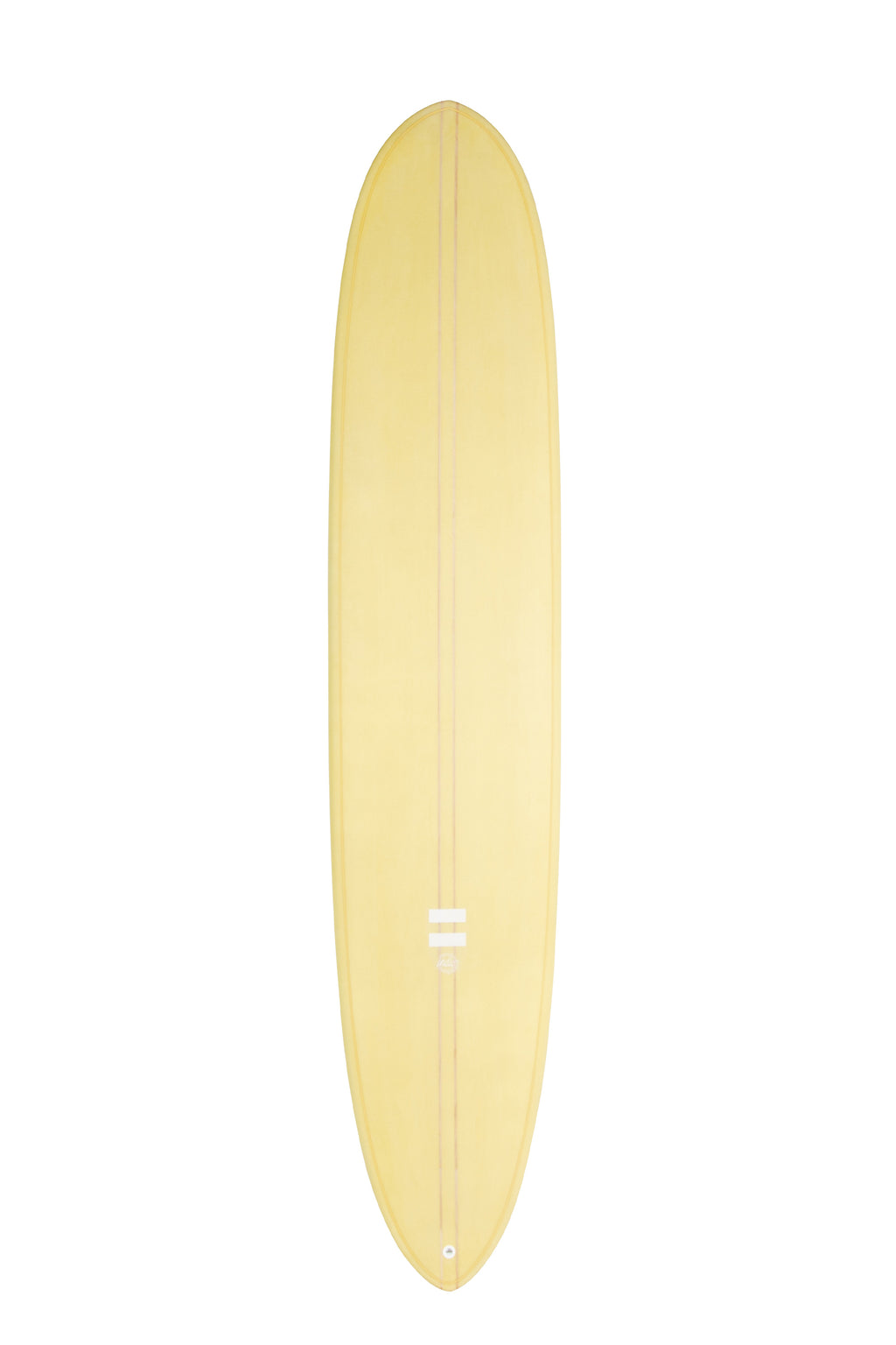 Front view of the Indio Endurance Trim Machine surfboard featuring a smooth, solid Ambiguous color on the deck, displayed on a white background.
